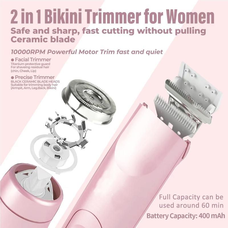 Double Head Electric Shaver for Women – Wet & Dry, IPX7 Waterproof
