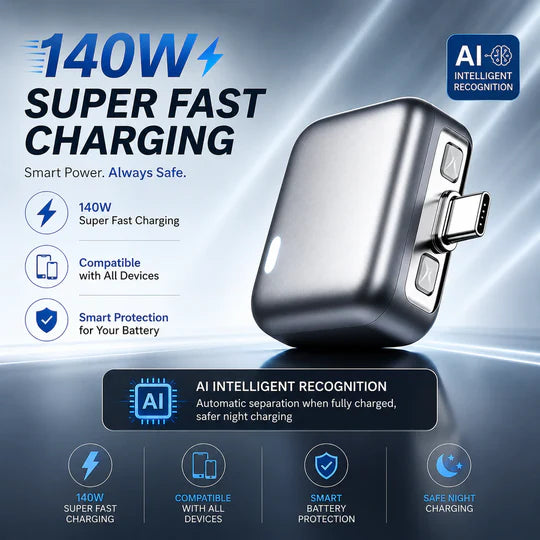 Type-C Universal Self-Cut Adapter For Overcharge Prevention