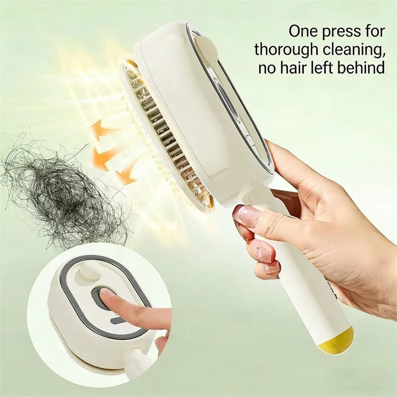 5 in 1 Rechargeable Hair Straightener Brush with Detangling Comb | Cordless Hair Styler