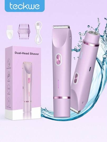 Double Head Electric Shaver for Women – Wet & Dry, IPX7 Waterproof