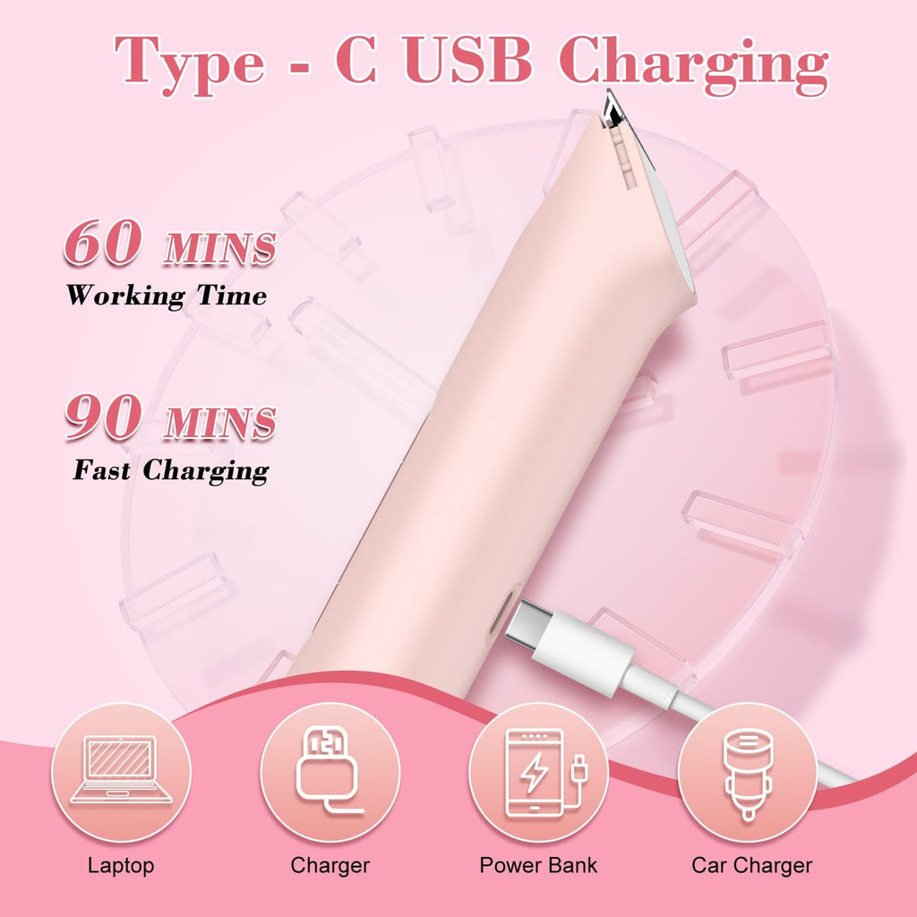 Double Head Electric Shaver for Women – Wet & Dry, IPX7 Waterproof