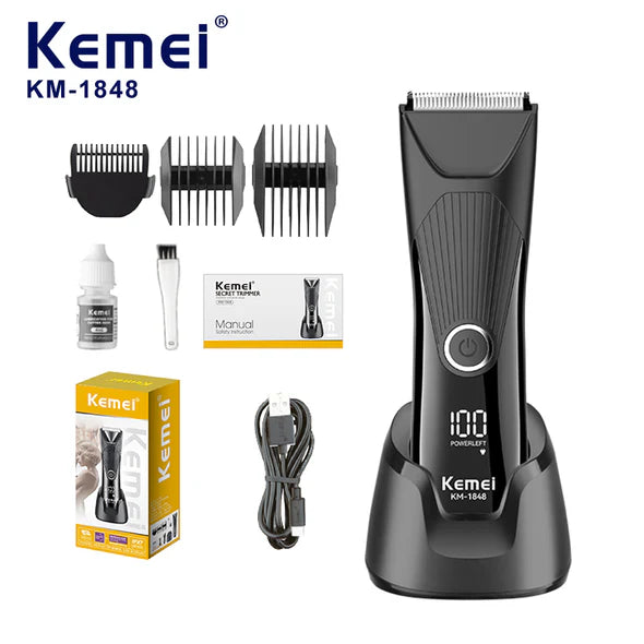 Kemei 1848 - Body & Sensitive Area Trimmer | مكينة حلاقة المناطق الحساسة و الجس