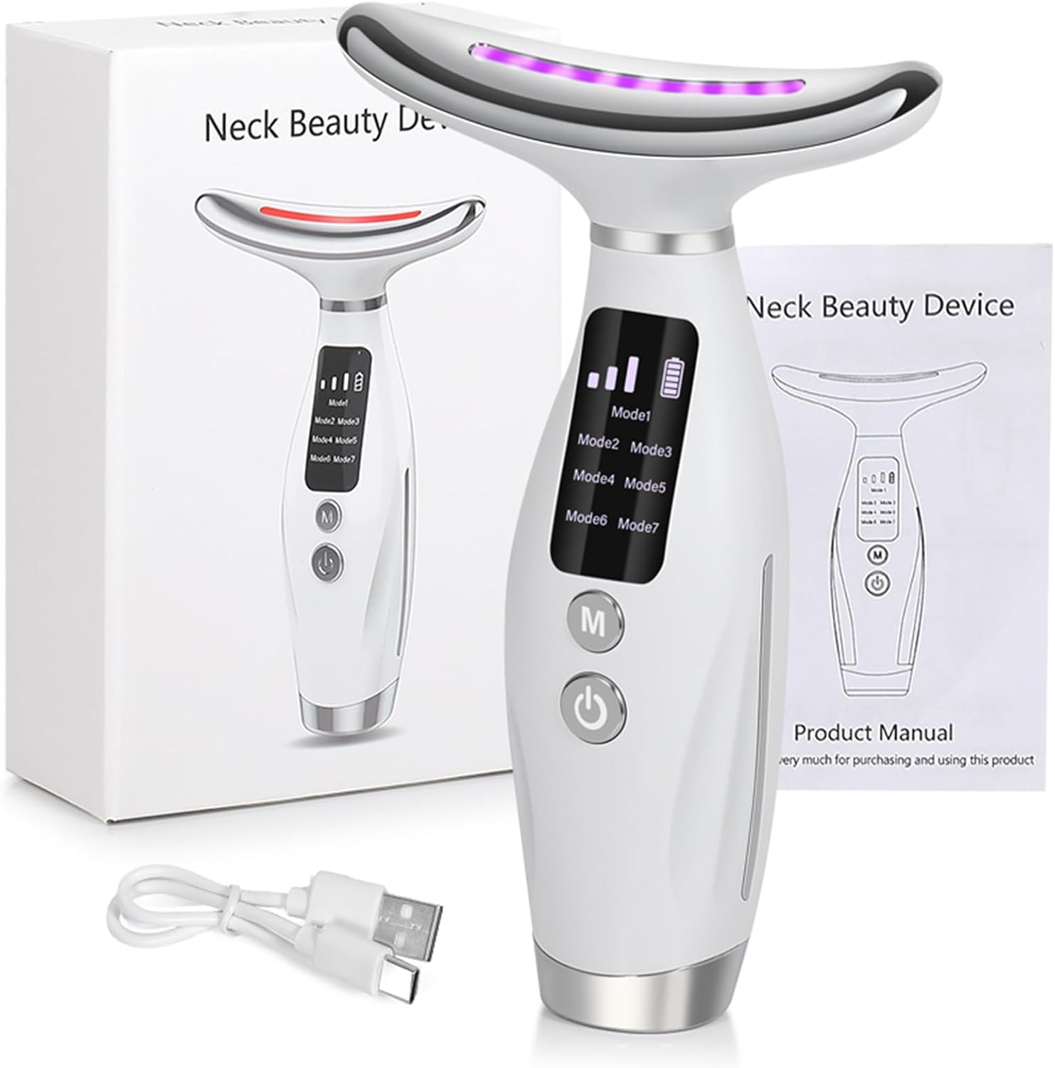 GlowLift 7 in 1 EMS Facial Massager — LED Light Therapy & Anti-Aging