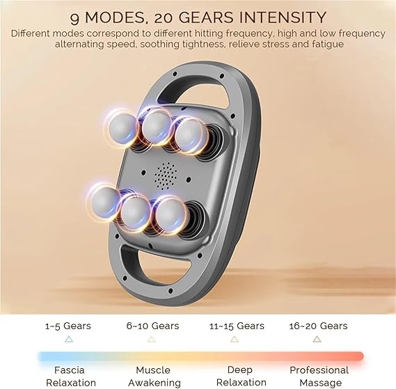 6-Head Fascia Massager – Deep Tissue Relief