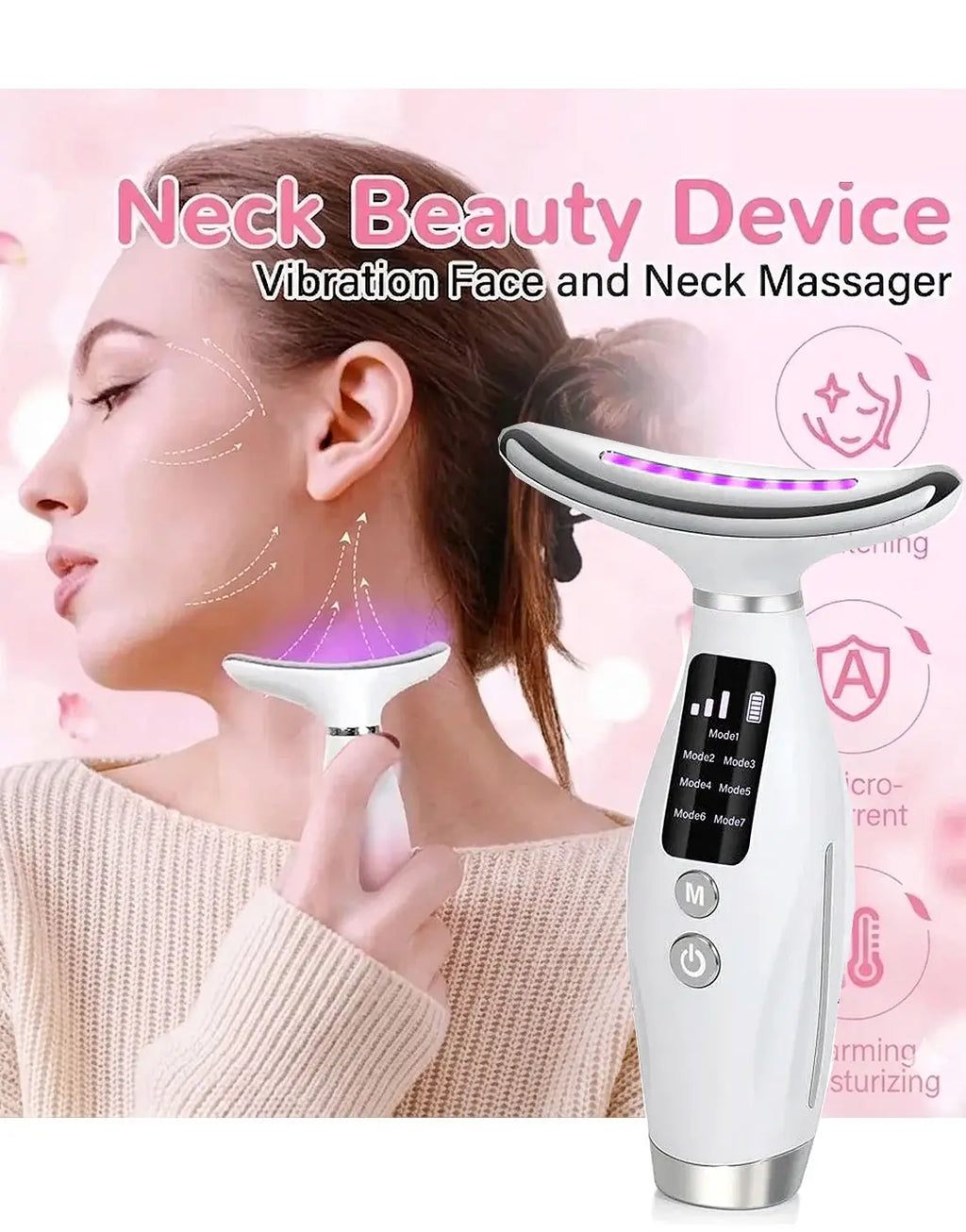 GlowLift 7 in 1 EMS Facial Massager — LED Light Therapy & Anti-Aging