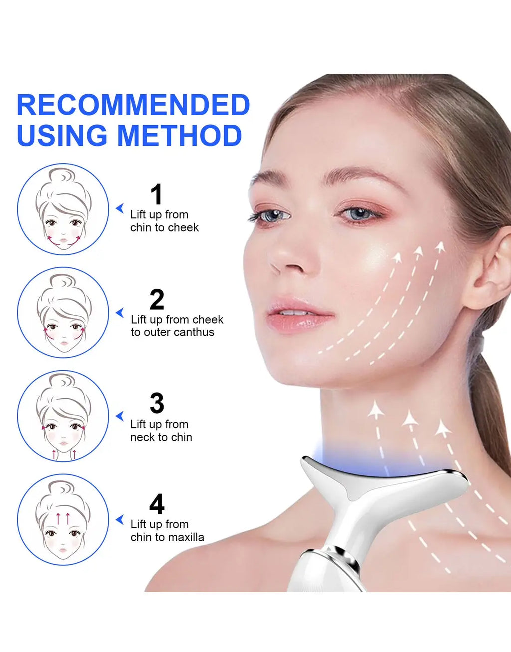 GlowLift 7 in 1 EMS Facial Massager — LED Light Therapy & Anti-Aging